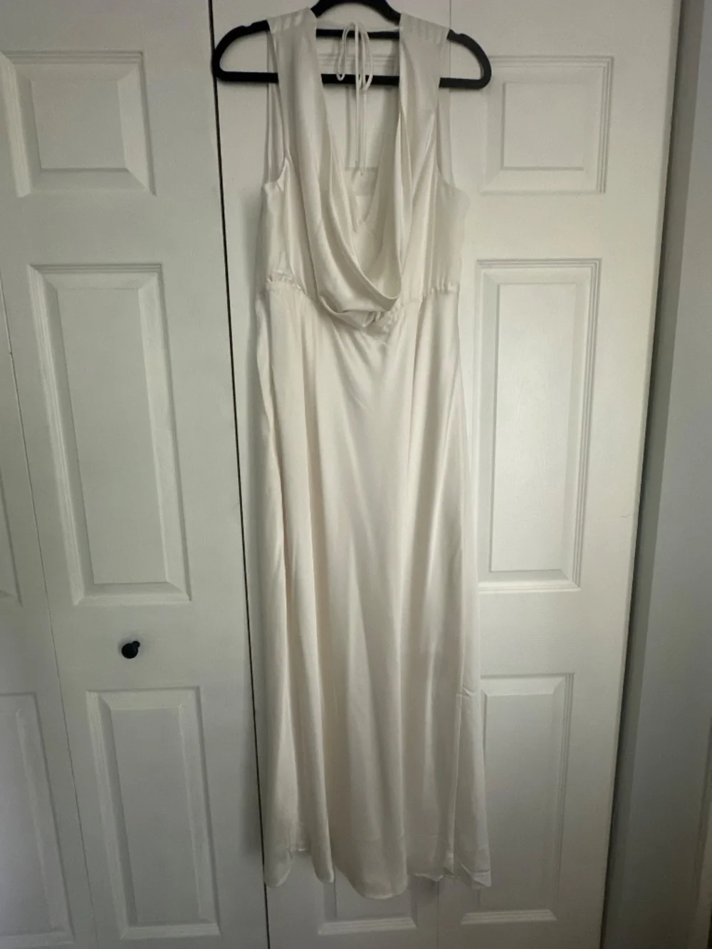 White satin dress